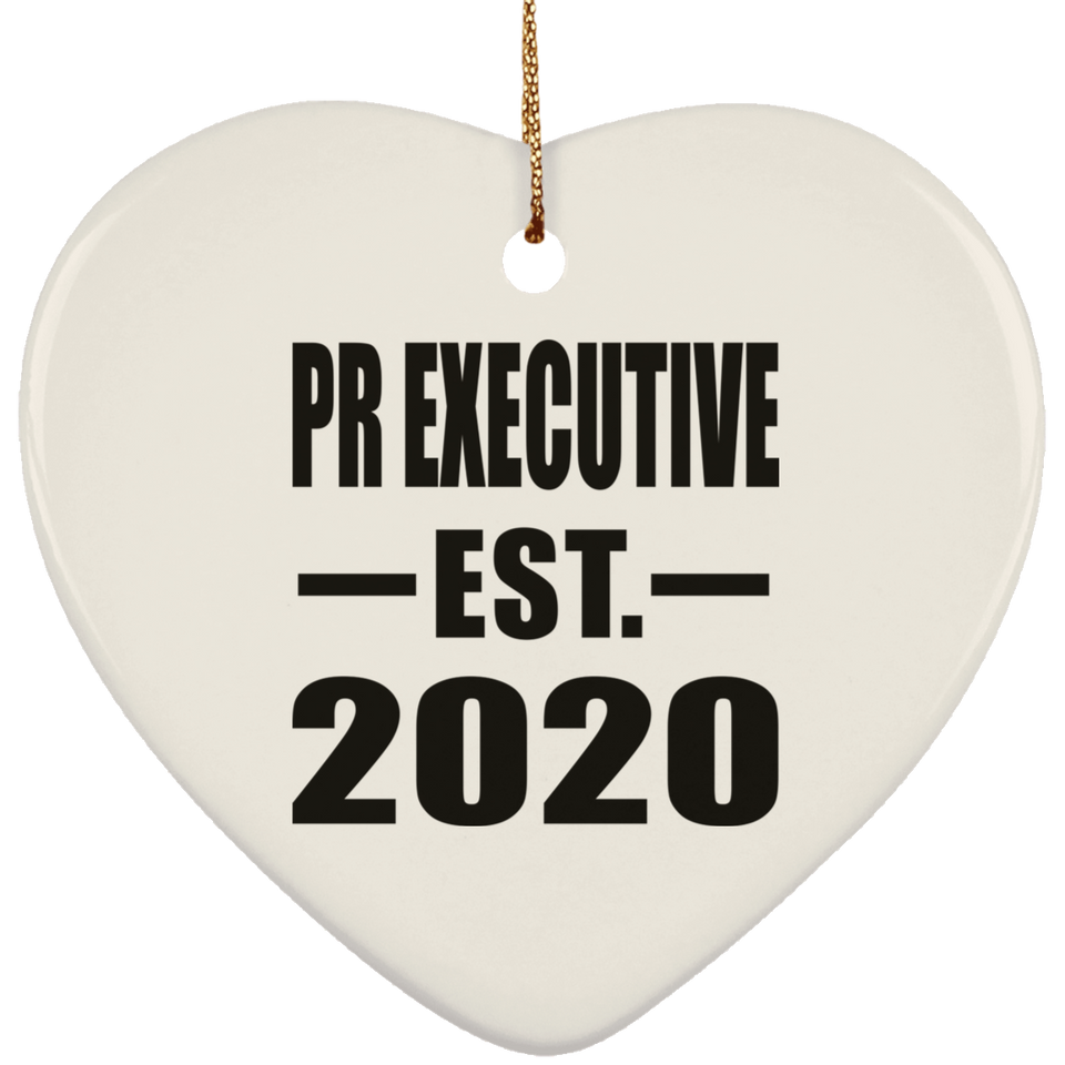 Pr Executive Established EST. 2020 - Heart Ornament