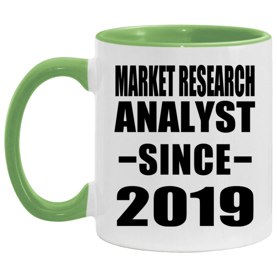 Market Research Analyst Since 2019 - 11oz Accent Mug Green