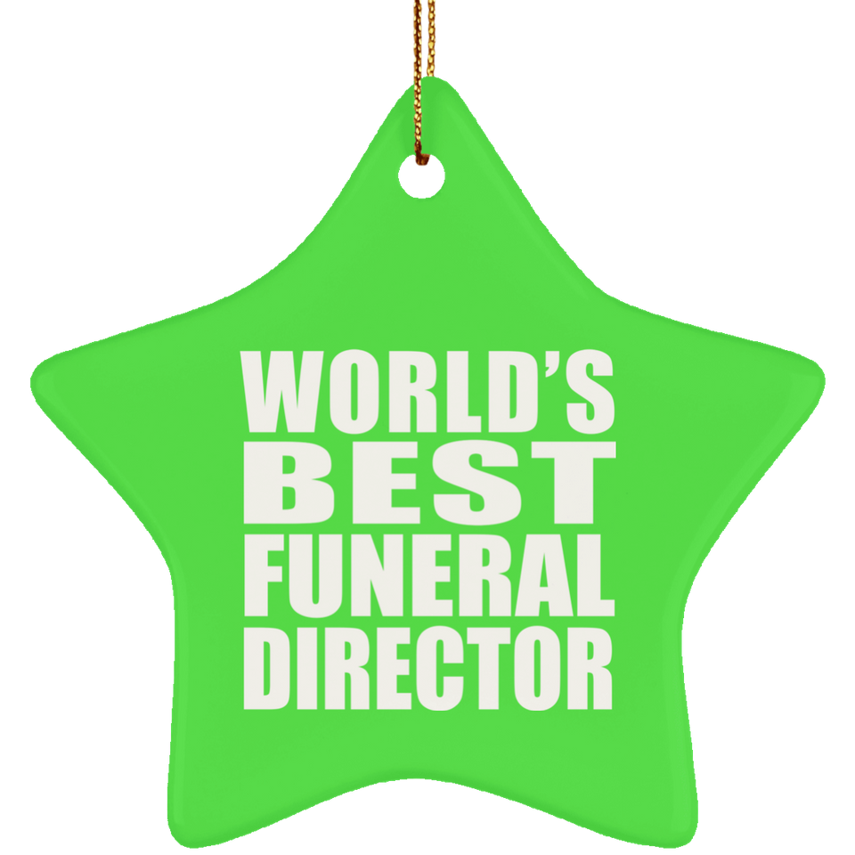 World's Best Funeral Director - Star Ornament