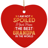I Am Not Spoiled I Just Have The Best Grandpa In The World - Heart Ornament