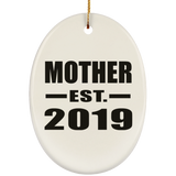 Mother Established EST. 2019 - Oval Ornament