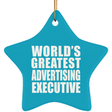 World's Greatest Advertising Executive - Star Ornament