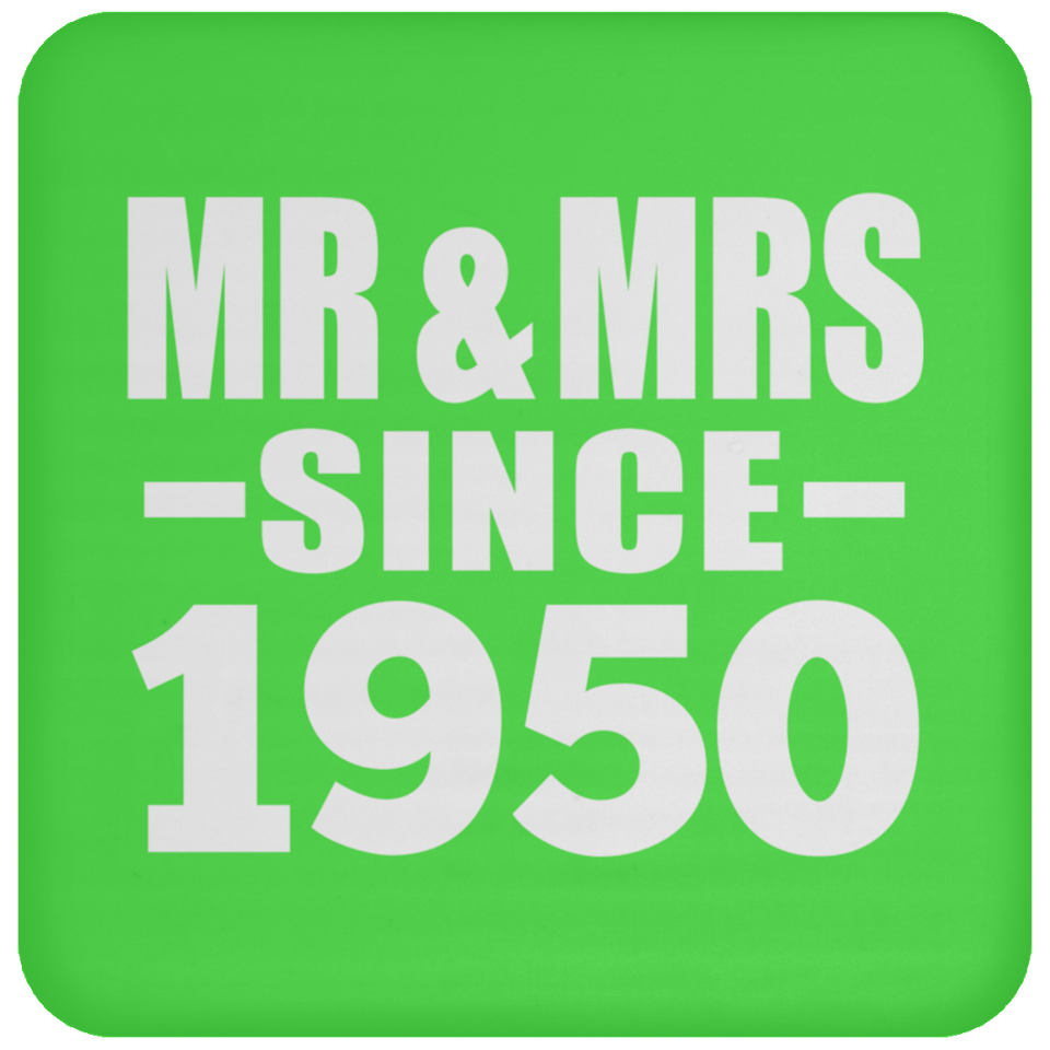 74th Anniversary Mr & Mrs Since 1950 - Drink Coaster