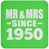 74th Anniversary Mr & Mrs Since 1950 - Drink Coaster