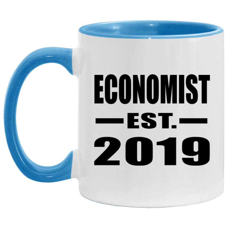 Economist Established EST. 2019 - 11oz Accent Mug Blue