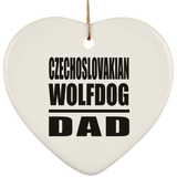 Czechoslovakian Wolfdog Dad - Heart Ornament