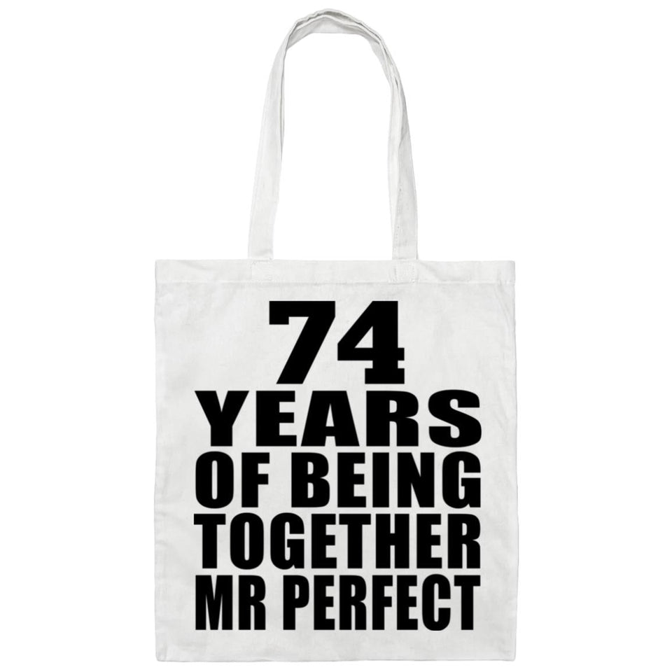 74th Anniversary 74 Years Of Being Mr Perfect - Tote Bag White