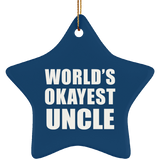 World's Okayest Uncle - Star Ornament
