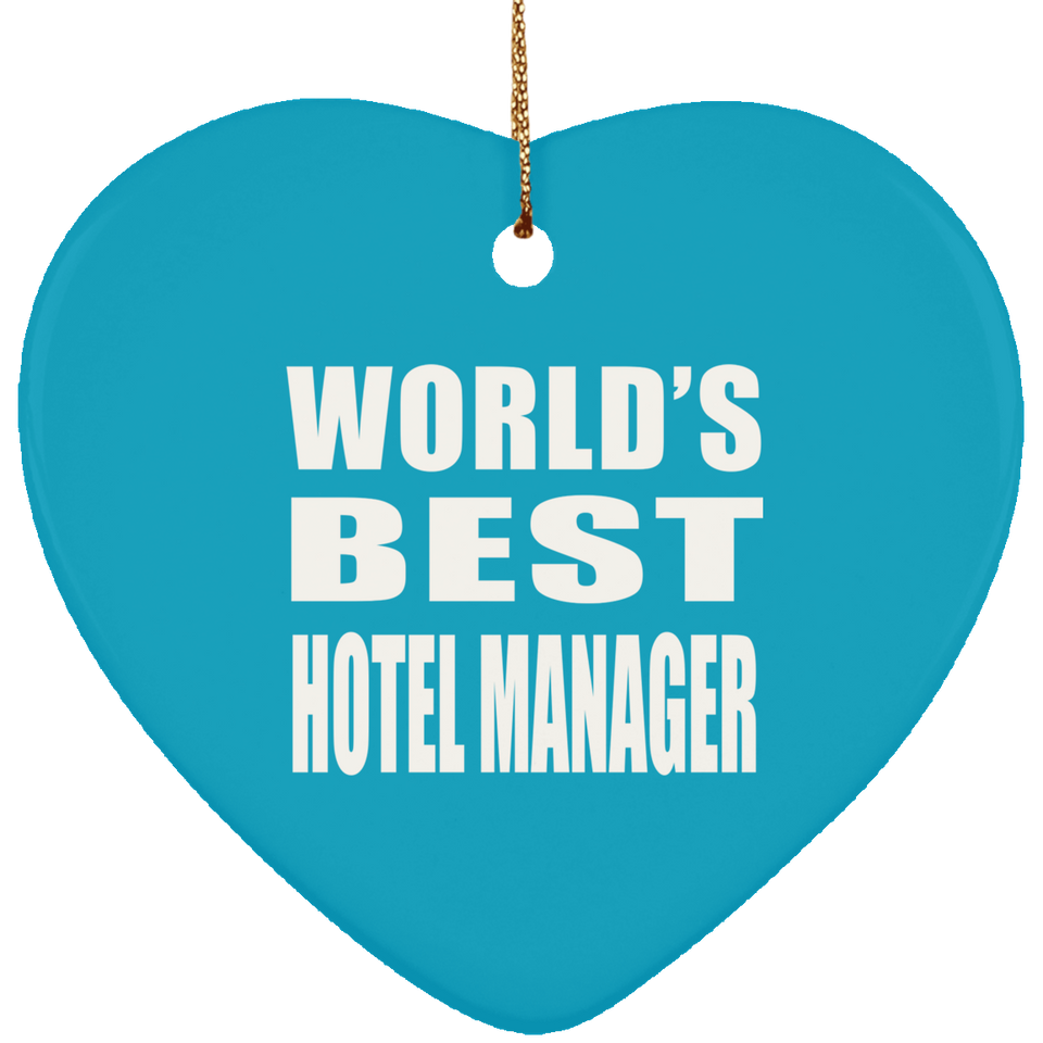 World's Best Hotel Manager - Heart Ornament