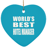World's Best Hotel Manager - Heart Ornament