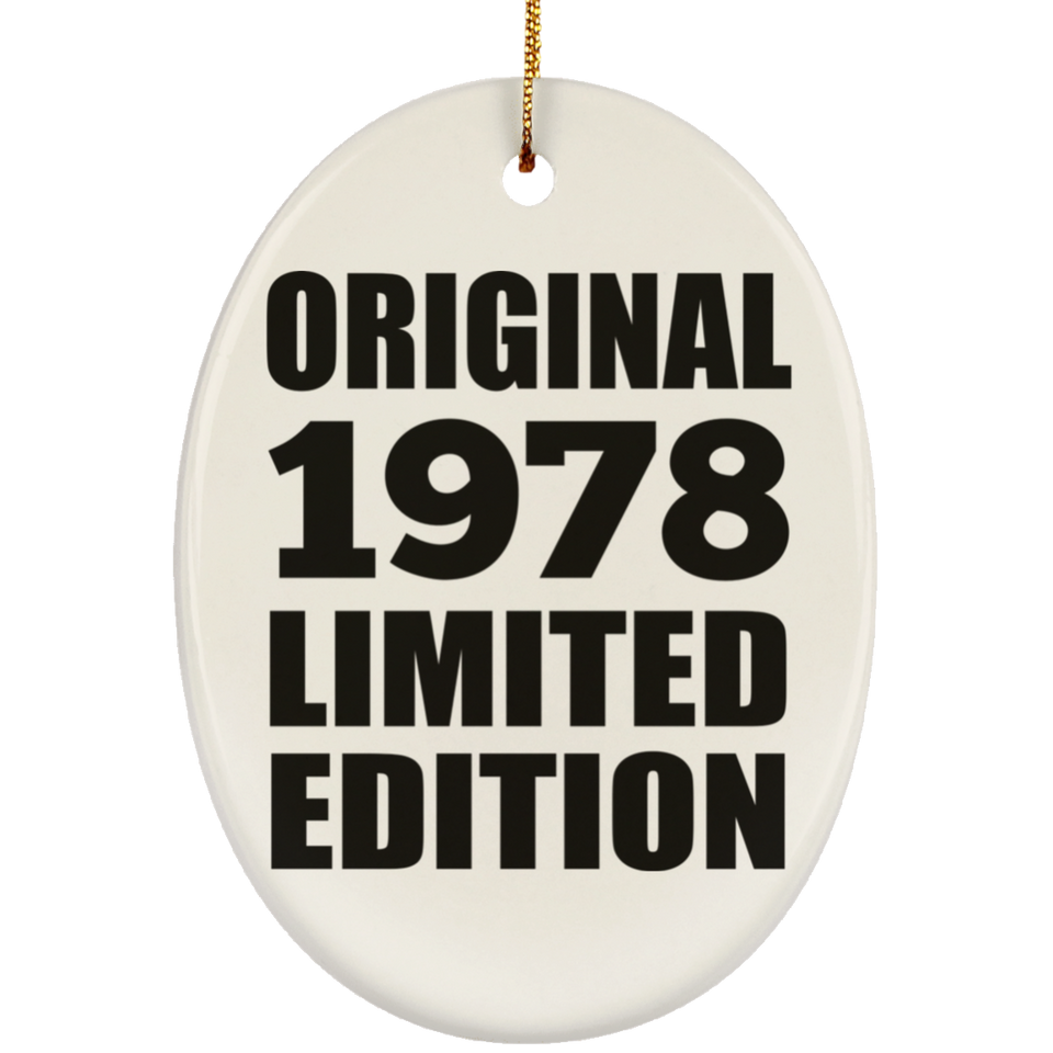 46th Birthday Original 1978 Limited Edition - Oval Ornament