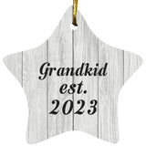 Grandkid Established Est. 2023 - Star Ornament F