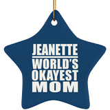 Jeanette World's Okayest Mom - Star Ornament