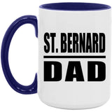 St. Bernard Dad - 15oz Accent Mug Purple