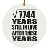 88th Anniversary Square Root of 7744 Years Still In Love - Circle Ornament
