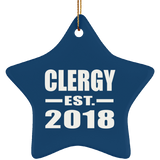 Clergy Established EST. 2018 - Star Ornament