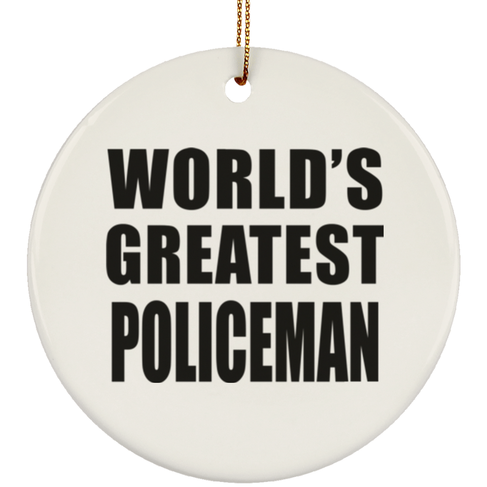 World's Greatest Policeman - Circle Ornament