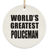 World's Greatest Policeman - Circle Ornament