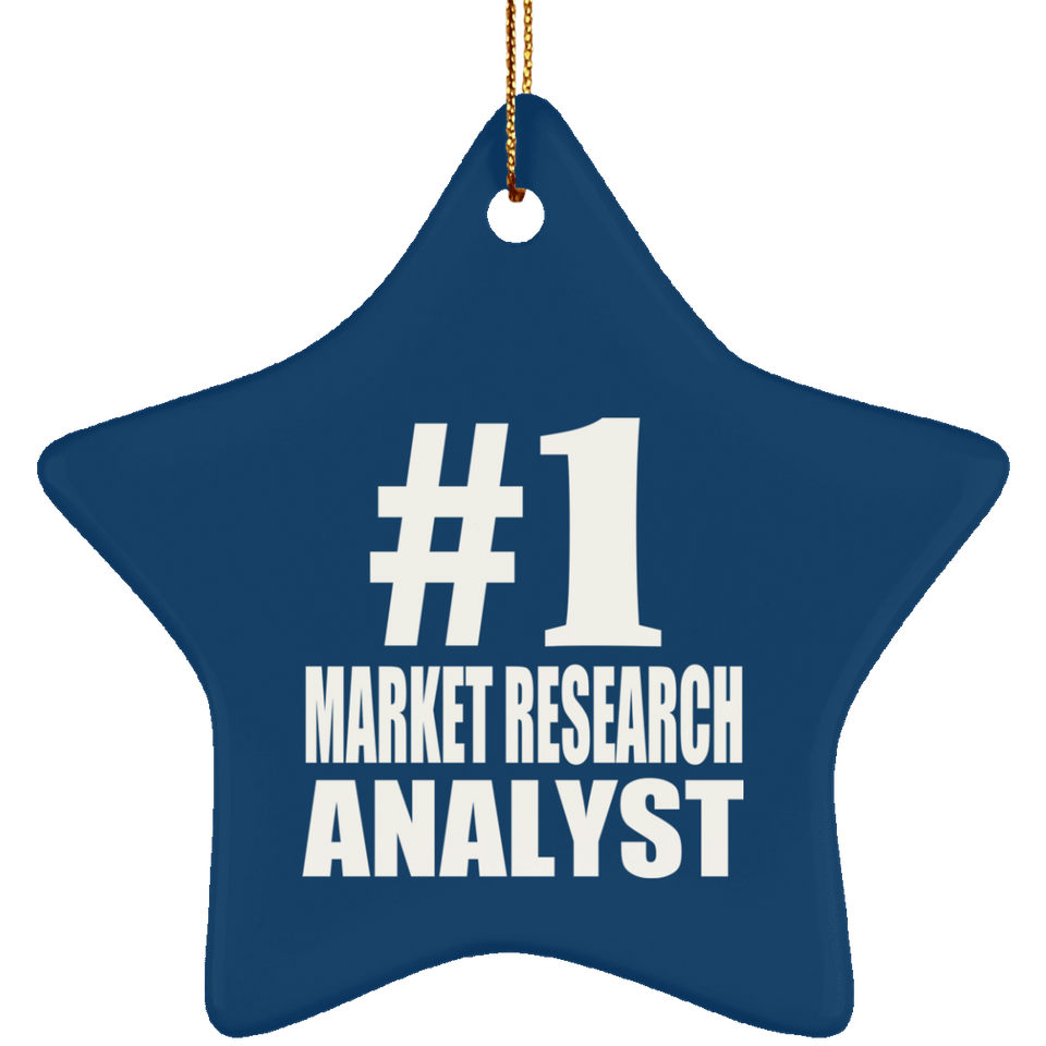 Number One #1 Market Research Analyst - Star Ornament