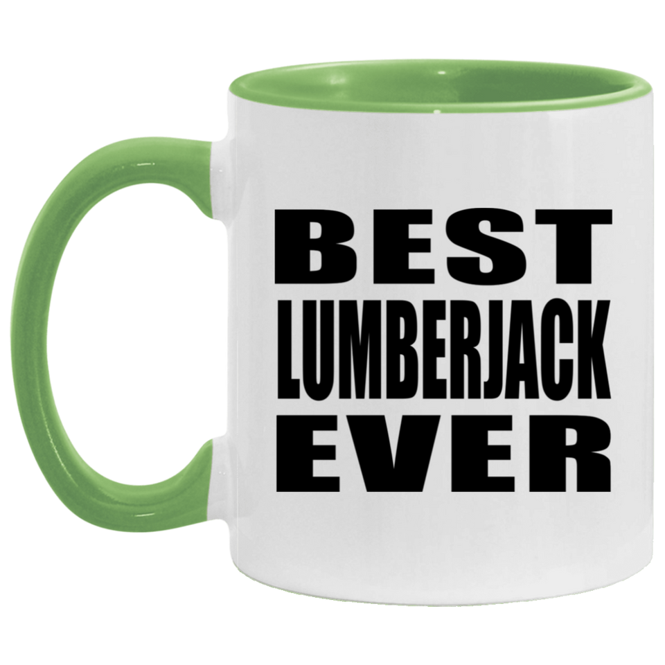 Best Lumberjack Ever - 11oz Accent Mug Green