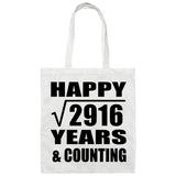 Happy 54th Anniversary Square Root of 2916 Years & Counting - Tote Bag White