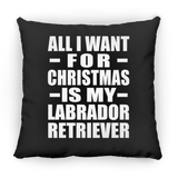 All I Want For Christmas Is My Labrador Retriever - Throw Pillow Black