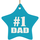 Number One #1 Dad - Star Ornament