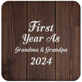 First Year As Grandma & Grandpa 2024 - Drink Coaster D