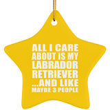 All I Care About Is My Labrador Retriever - Star Ornament