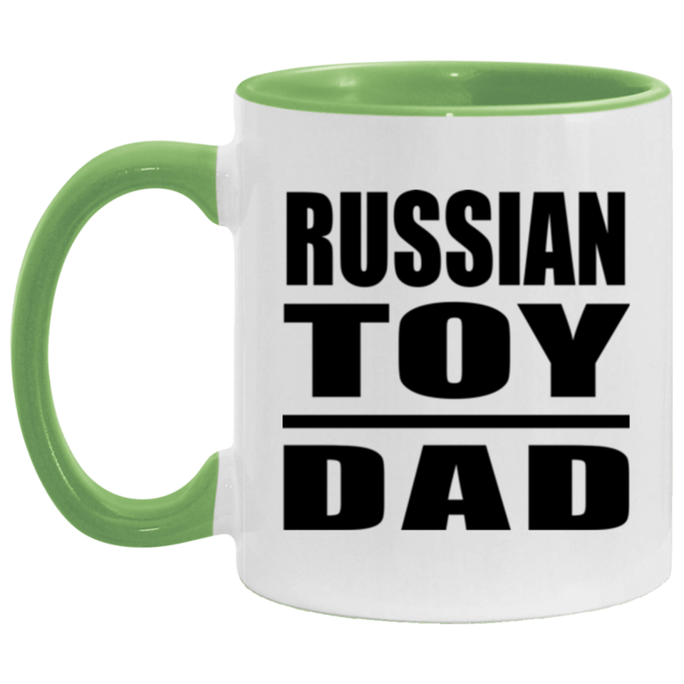 Russian Toy Dad - 11oz Accent Mug Green