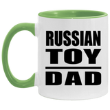 Russian Toy Dad - 11oz Accent Mug Green