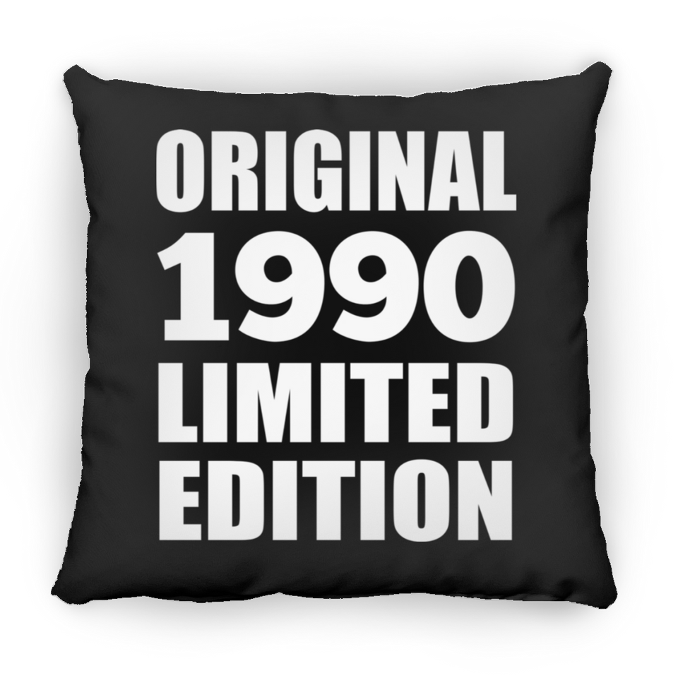 34th Birthday Original 1990 Limited Edition - Throw Pillow Black