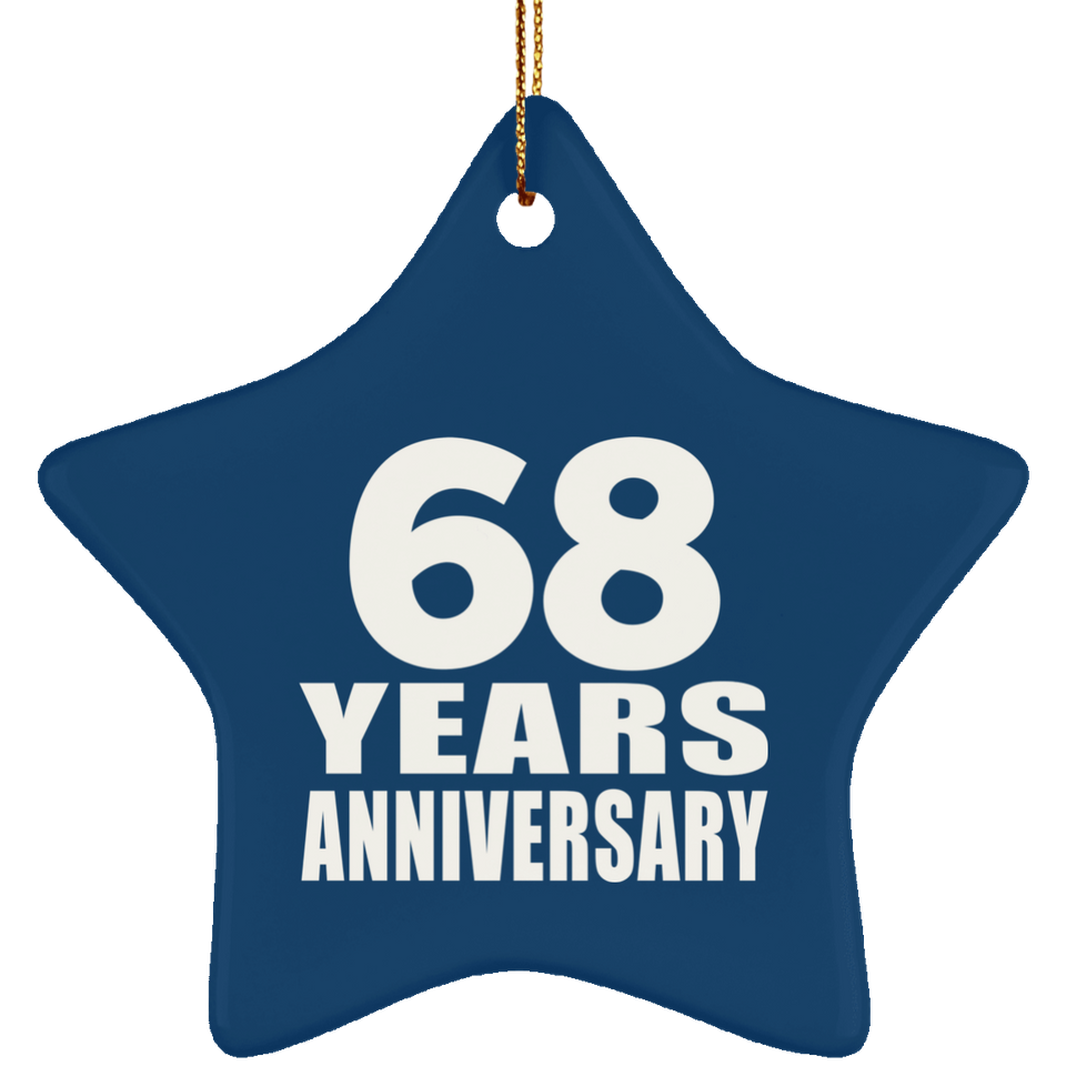 68th Anniversary 68 Years - Star Ornament