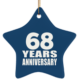 68th Anniversary 68 Years - Star Ornament
