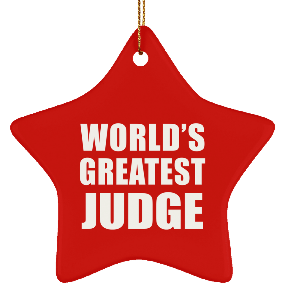 World's Greatest Judge - Star Ornament