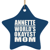 Annette World's Okayest Mom - Star Ornament