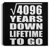 64th Anniversary Square Root of 4096 Years Lifetime To Go - Canvas Square