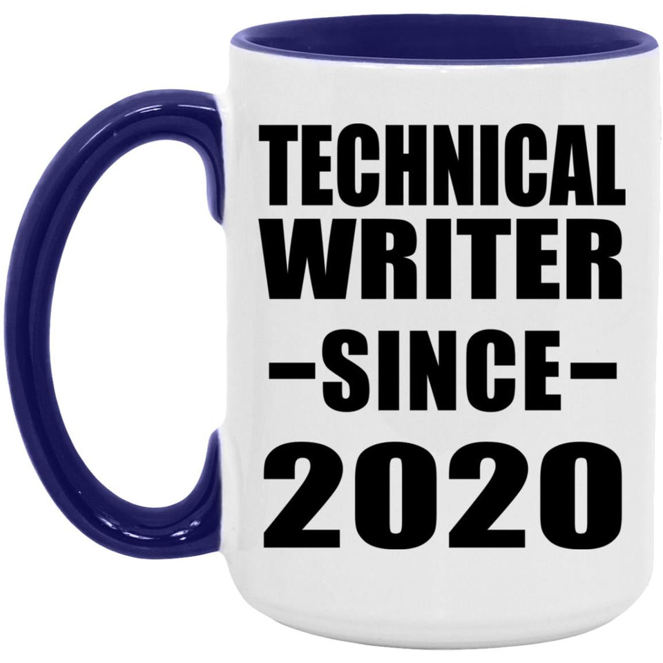 Technical Writer Since 2020 - 15oz Accent Mug Purple