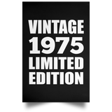 49th Birthday Vintage 1975 Limited Edition - Poster Portrait