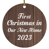 First Christmas In Our New Home 2023 - Circle Ornament D