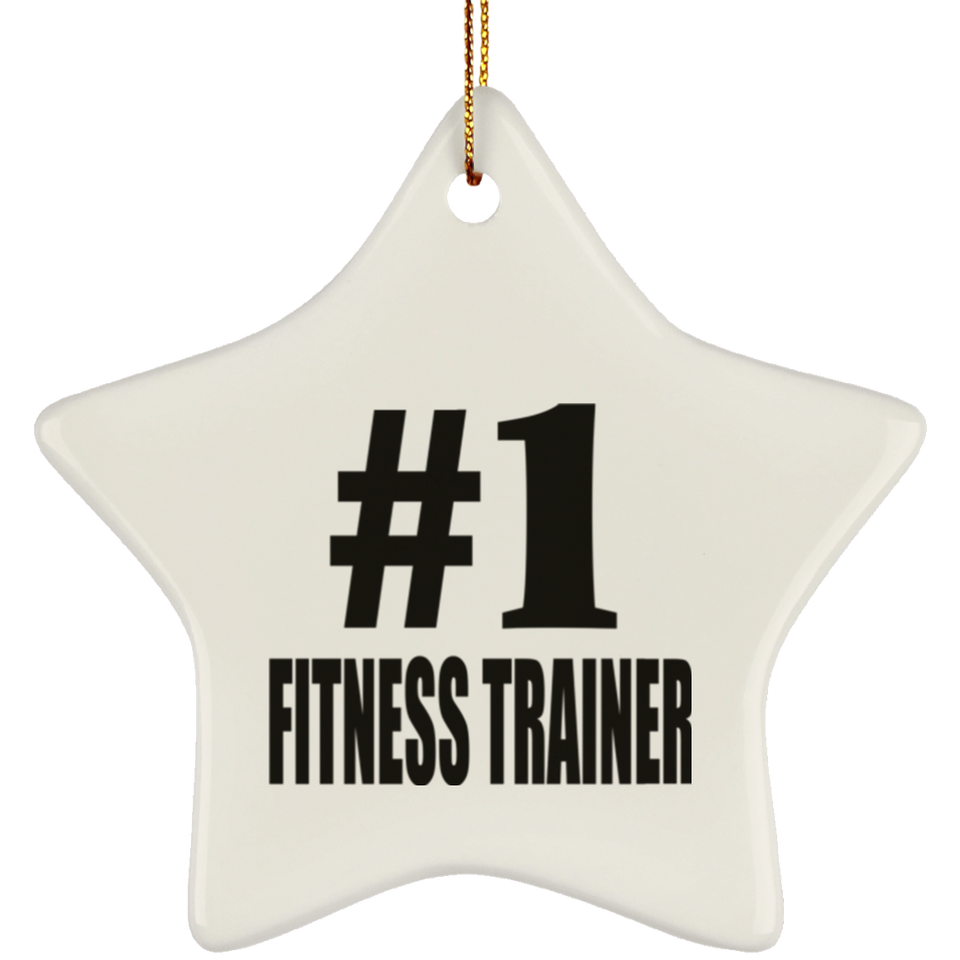 Number One #1 Fitness Trainer - Star Ornament