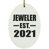 Jeweler Established EST. 2021 - Oval Ornament