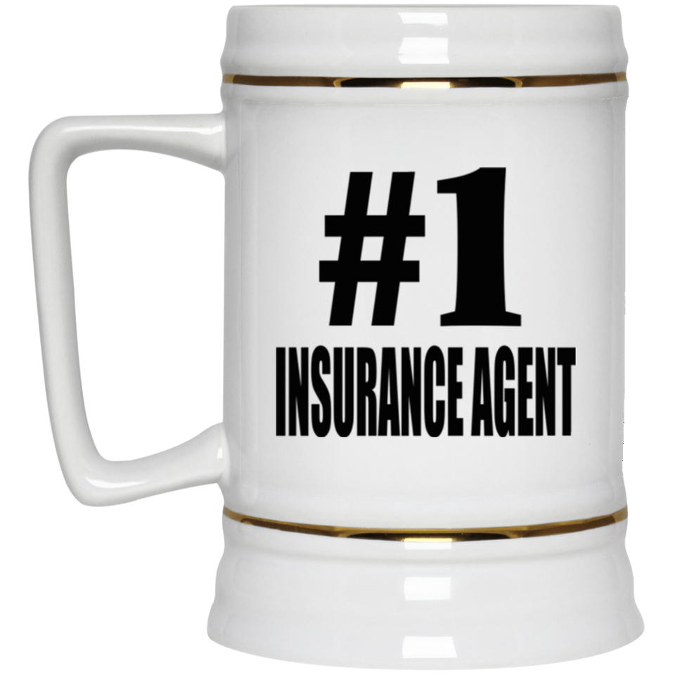 Number One #1 Insurance Agent - Beer Stein
