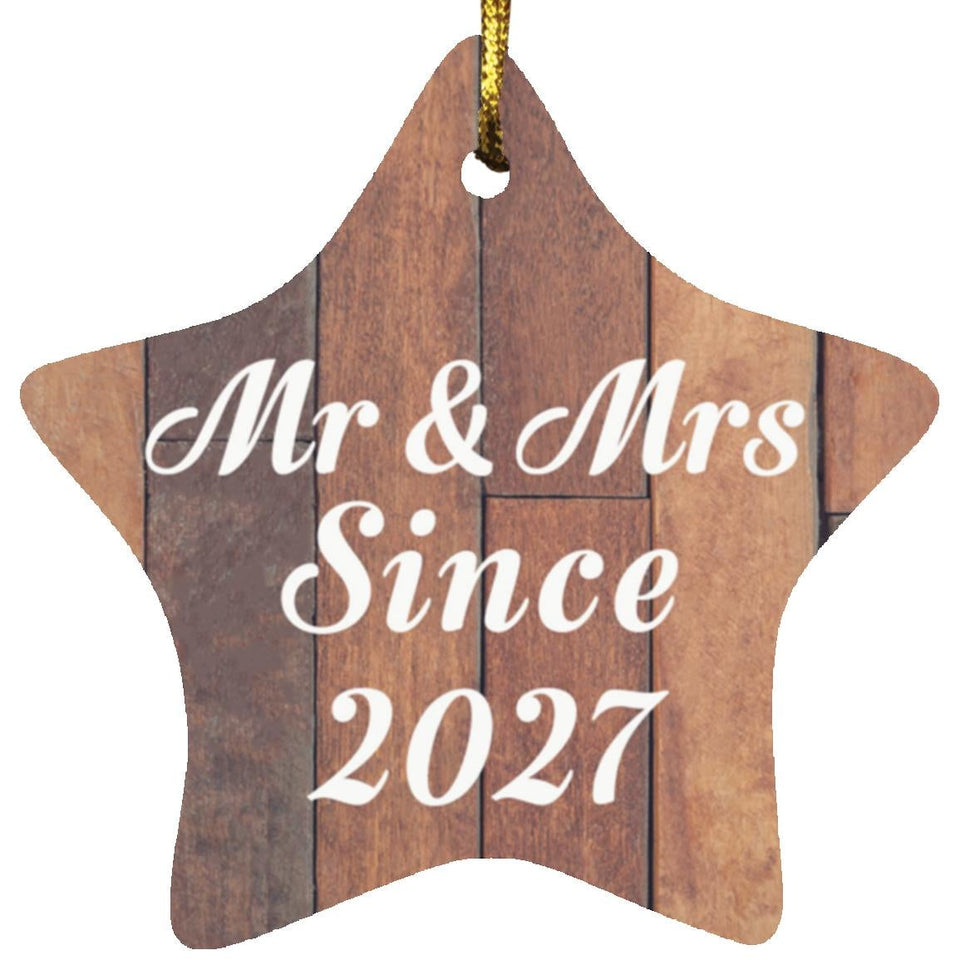 Anniversary Mr & Mrs Since 2027 - Star Ornament E