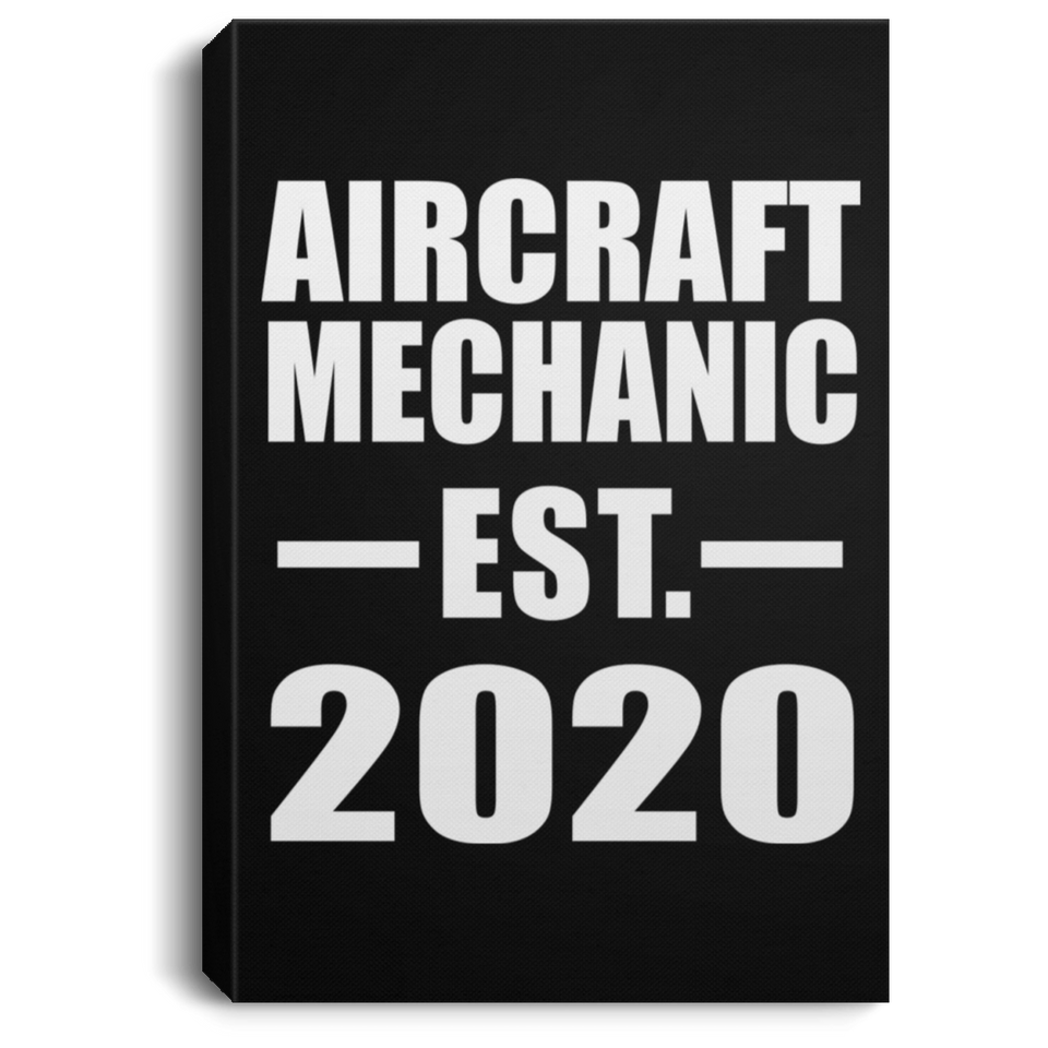 Aircraft Mechanic Established EST. 2020 - Canvas Portrait