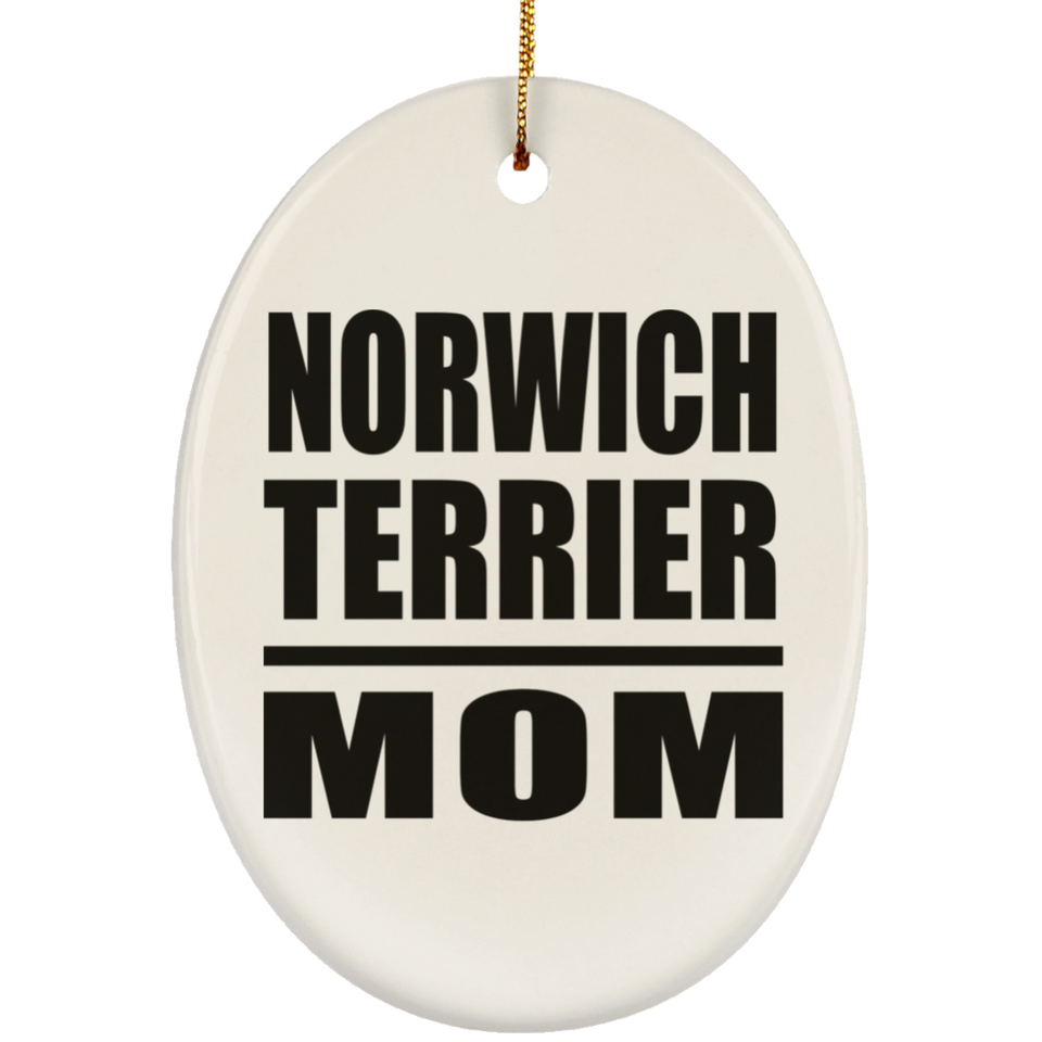 Norwich Terrier Mom - Oval Ornament