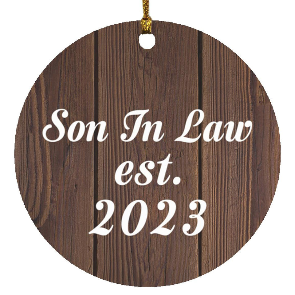 Son In Law Established EST. 2023 - Circle Ornament D