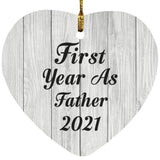 First Year As Father 2021 - Heart Ornament F
