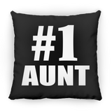 Number One #1 Aunt - Throw Pillow Black