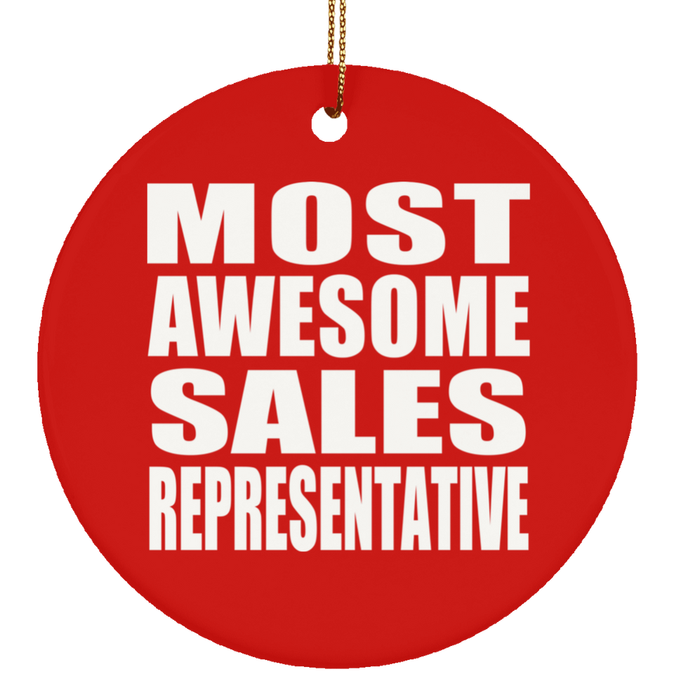 Most Awesome Sales Representative - Circle Ornament